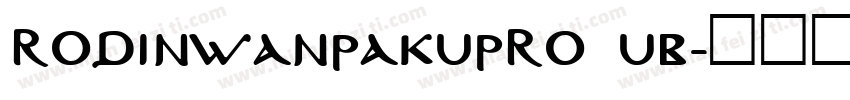 rodinwanpakupro ub字体转换